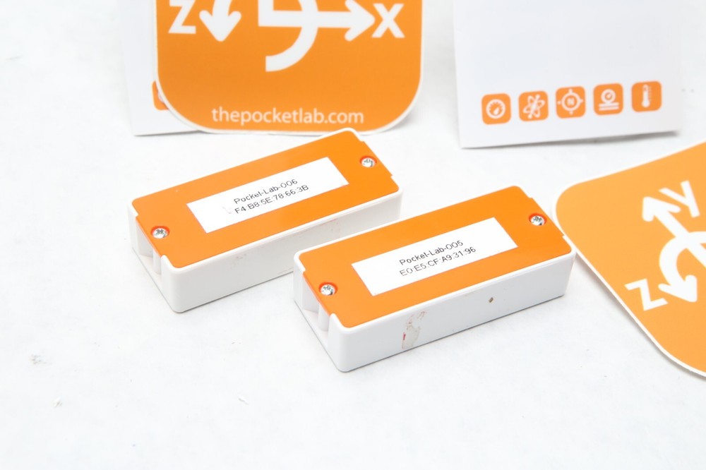Lot 2x Pocketlab Wireless Sensor Smart Science Project Data Kickstarter C32
