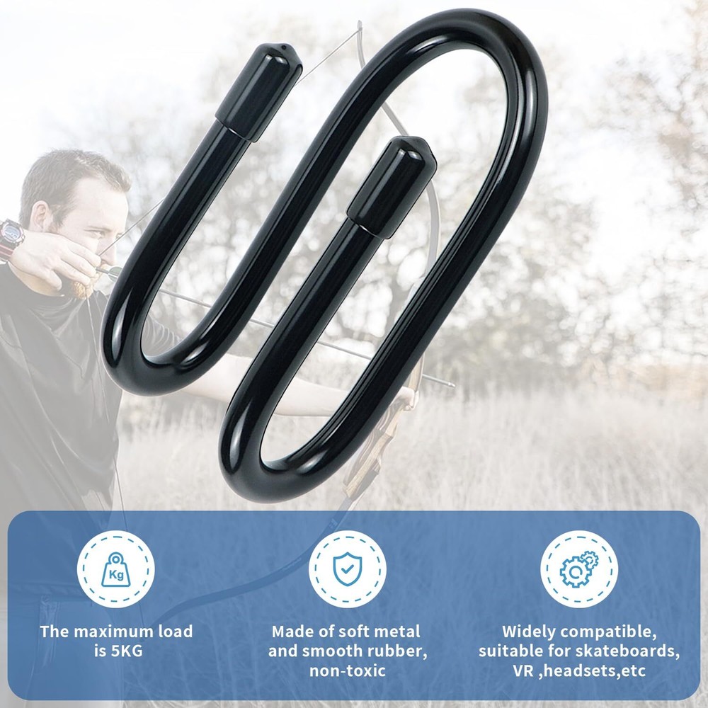 Bow Hanger Wall Mount Adjustable Bows Holder Storage Wall Rack to Display You...
