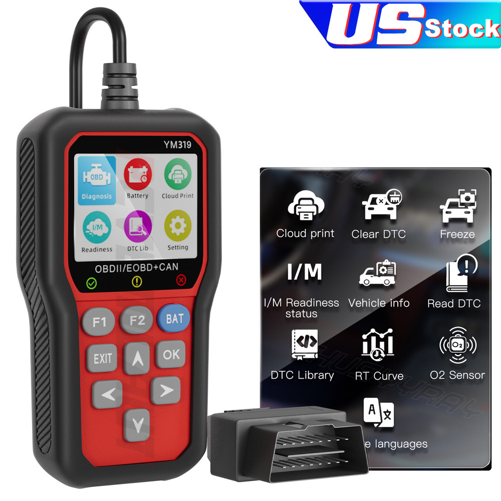 1X YM319 Enhanced OBDII Engine Code Reader Automotive OBD2 Scanner Auto Check