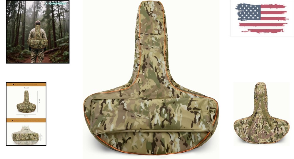 Soft Camo Crossbow Storage Bag - Waterproof Tactical Case with Adjustable Strap