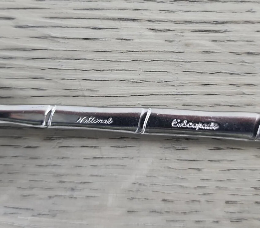 National Stainless Flatware Escapade (Bamboo) Pattern Soup Spoon - Discontinued
