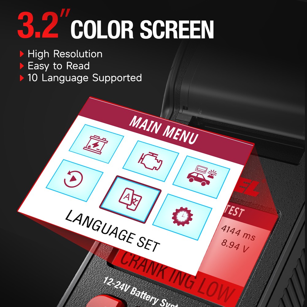 ANCEL BST600 Digital Car Battery Load Tester Charging Cranking System Analyzer