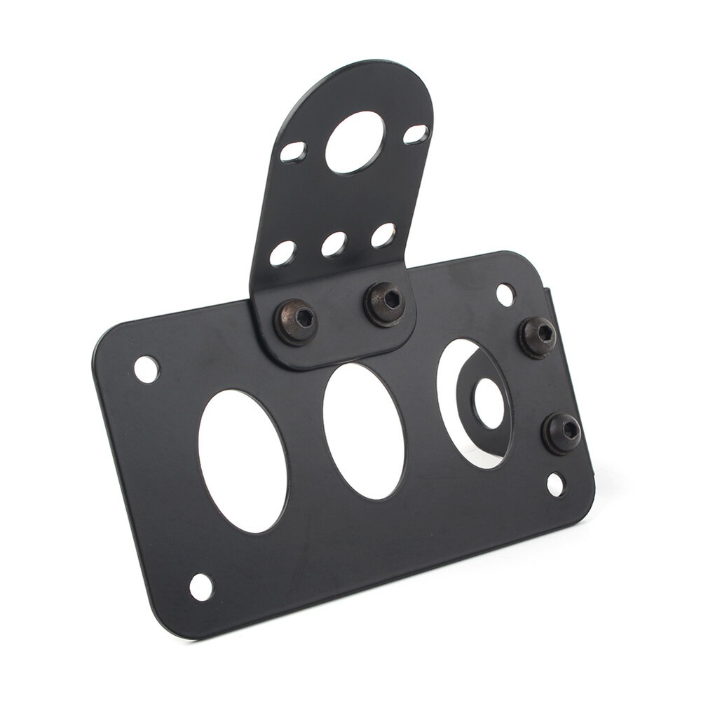 Side Mount Motor Tail Light License Plate Bracket Holder For Harley Choppers US
