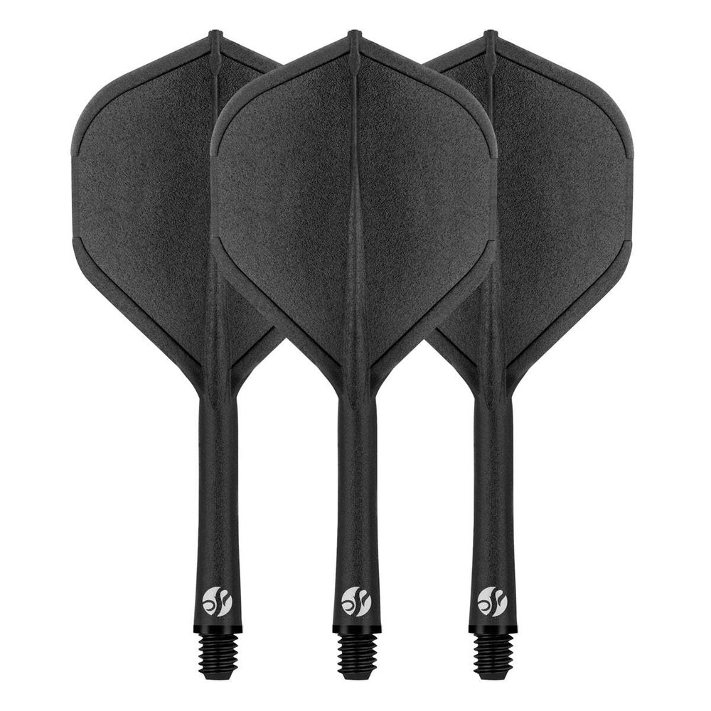 Shot Flight Deck One Piece Dart Flight and Shaft System Black Medium