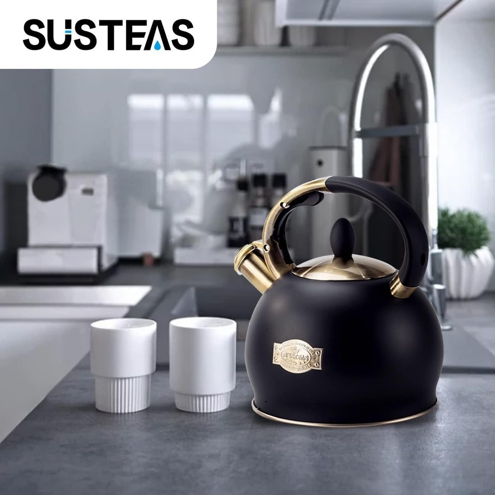 Grade Stainless Steel Teakettle Teapot with Cool Touch Ergonomic Handle