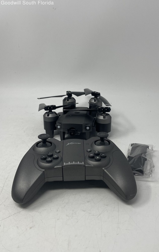 Attop Top Player Black Foldable Remote Control Small Drone Camera Not Tested