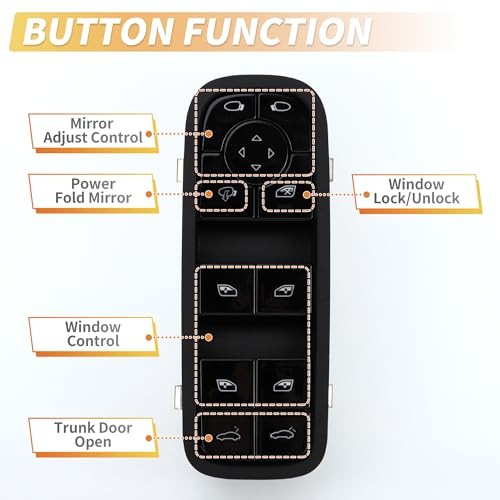 Front Left Driver Side Power Window Switch for Porsche Panamera 2017-2020