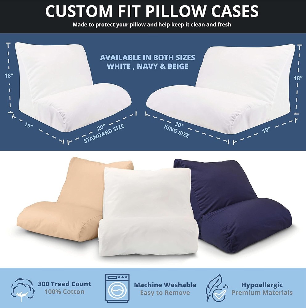 Flip Pillowcase Protector, Beige Standard (20 inch Width)