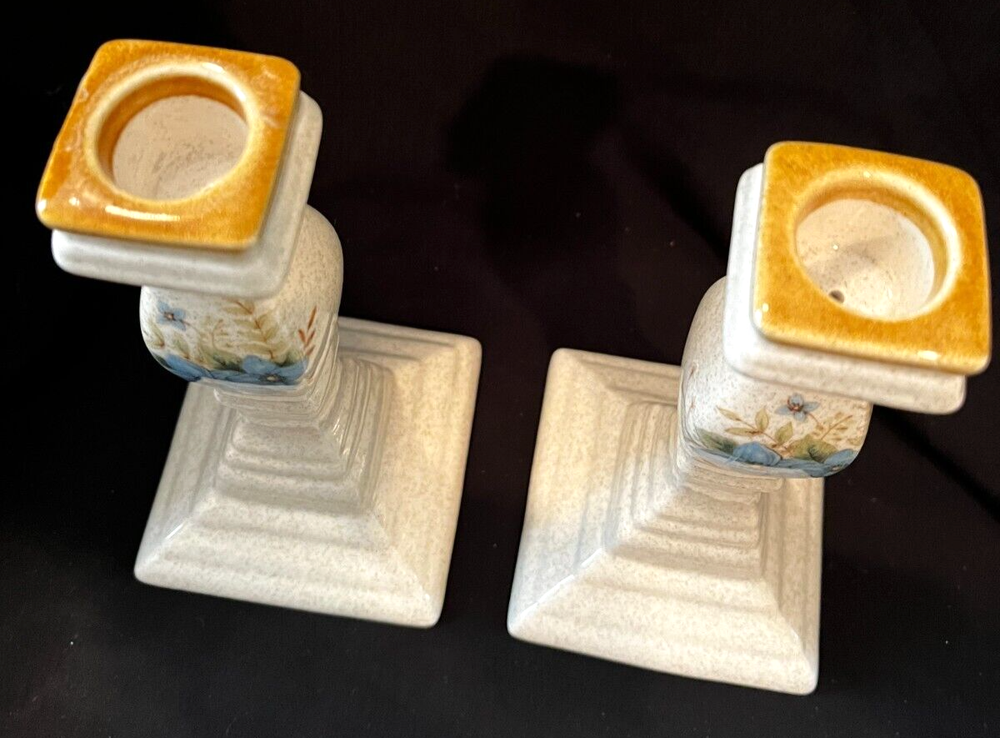 Candlestick holders (2) vintage Japan