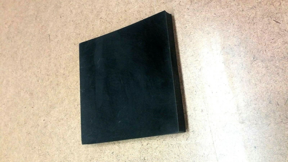 Neoprene Rubber Sheet Solid 1/2" Thick x 3.50" Square - Spacer Pad 60 Duro Std