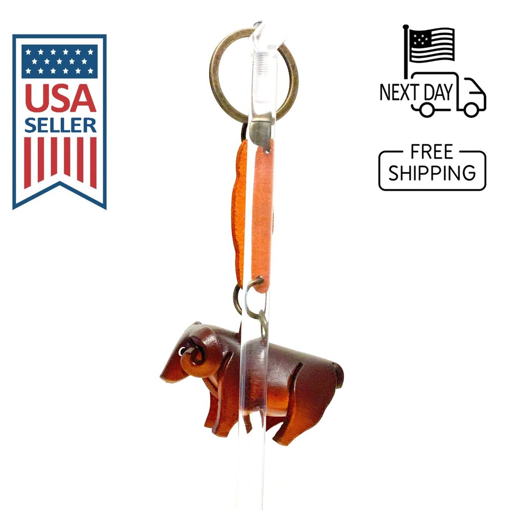 Rambouillet Sheep Handmade Leather Keyring