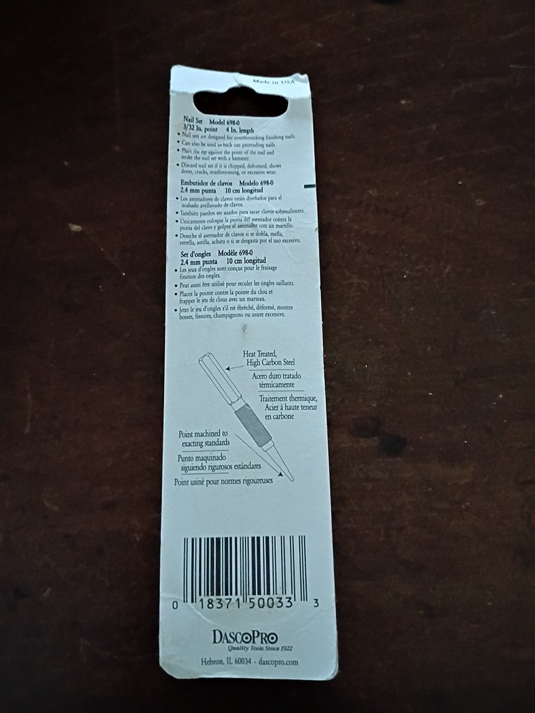 Dasco 3/32" Nail Set