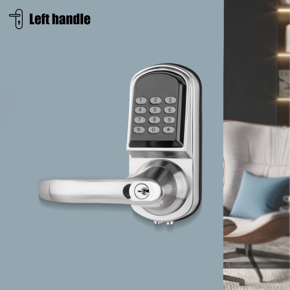 Electronic Code Digital Keyless Keypad Security Entry Door Lock Knob Left Hand
