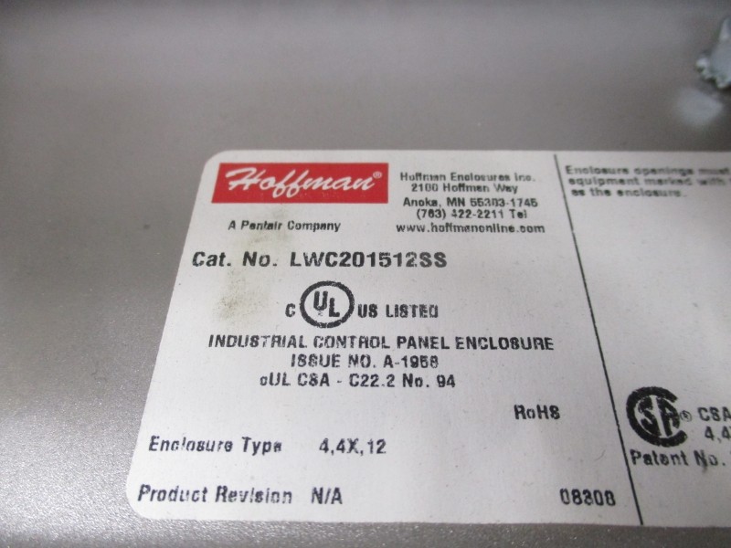 HOFFMAN LWC201512SS NSNP