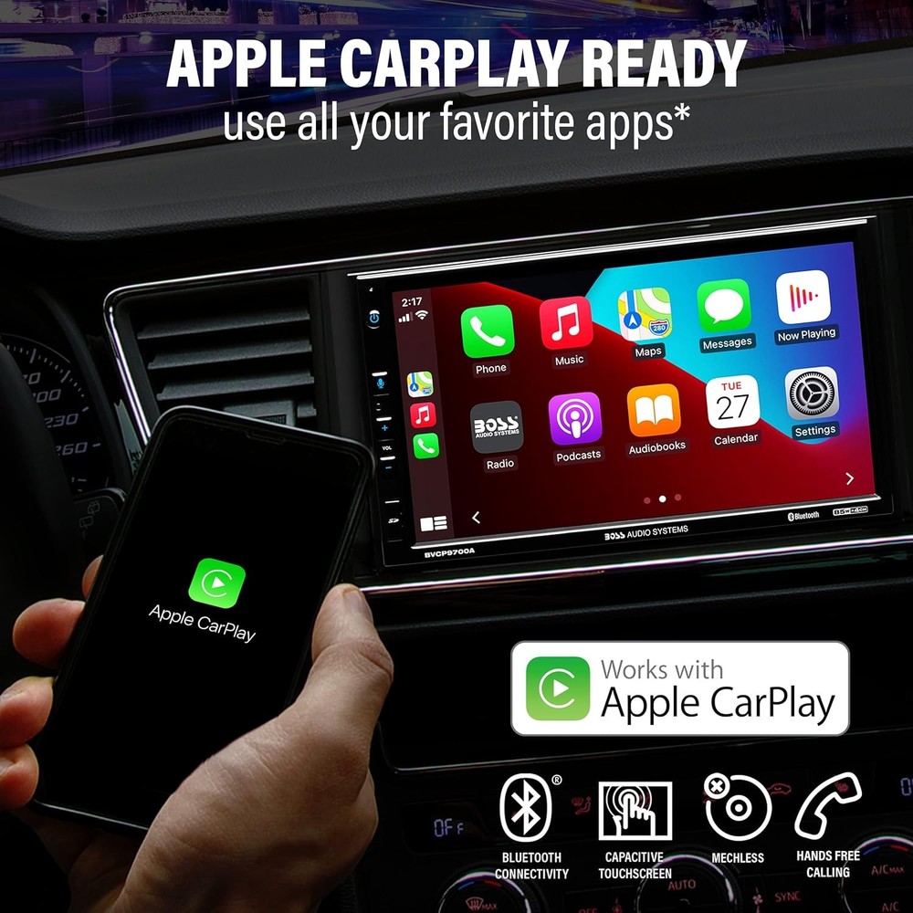 7in Double Din Car Stereo Apple CarPlay Android Auto
