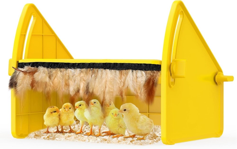 Brooder Plate for Poultry with 3-Level Temp Control - Indoor Use, Yellow