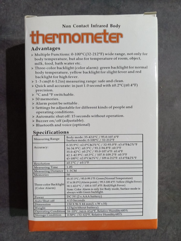 Non Contact Infrared Body Thermometer