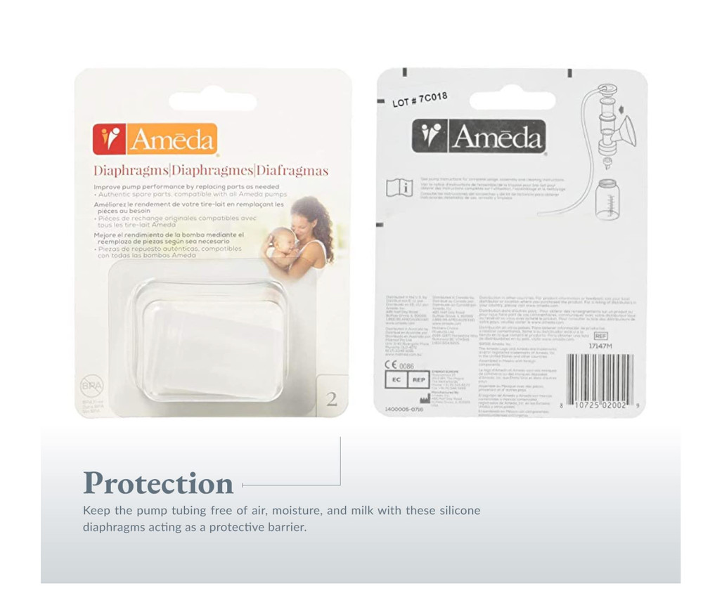Ameda HygieniKit Silicone Replacement Diaphragms