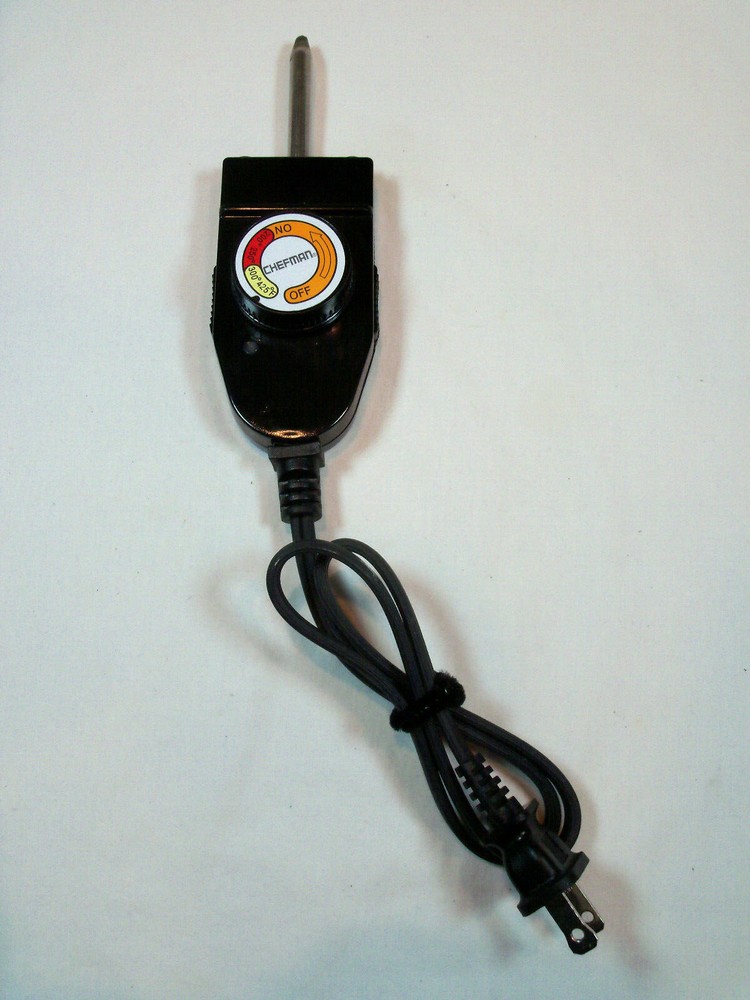 CHEFMAN TP-01 -- Electric Temperature Heat Control Controller Probe - Black