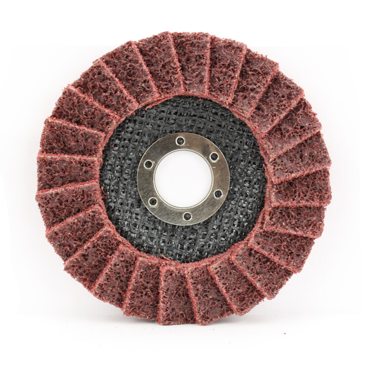 5 Pack - 4-1/2" x 7/8" Black Hawk Surface Conditioning Flap Discs, Red - Medium