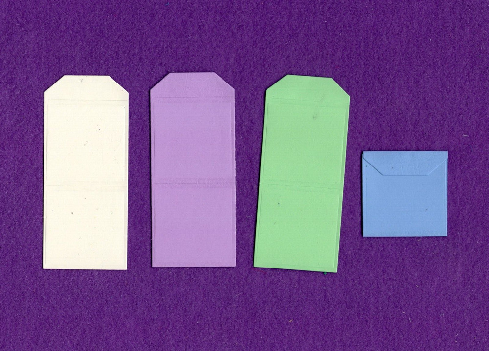 MINI NOTE folding cut die cuts scrapbook cards