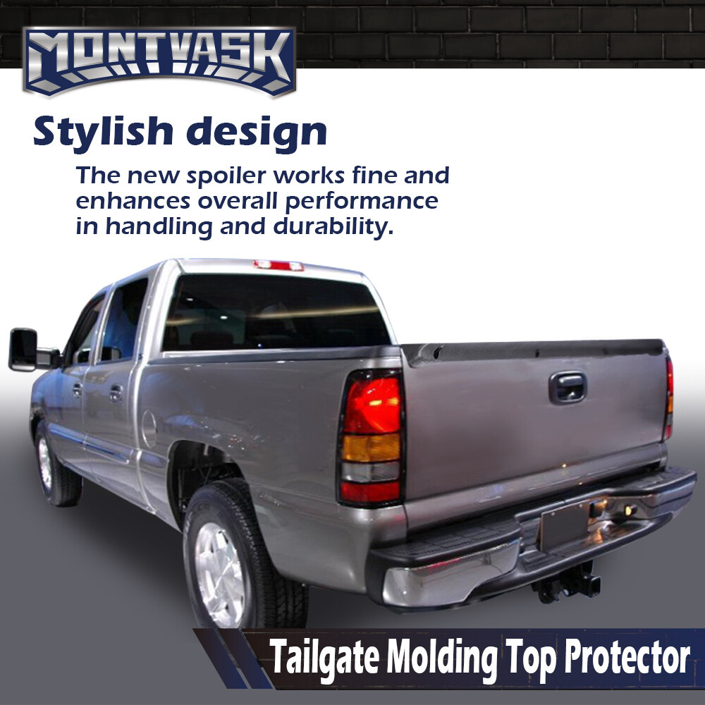Fit For 99-06 Silverado Sierra Protector Tailgate Molding Cap Textured Black
