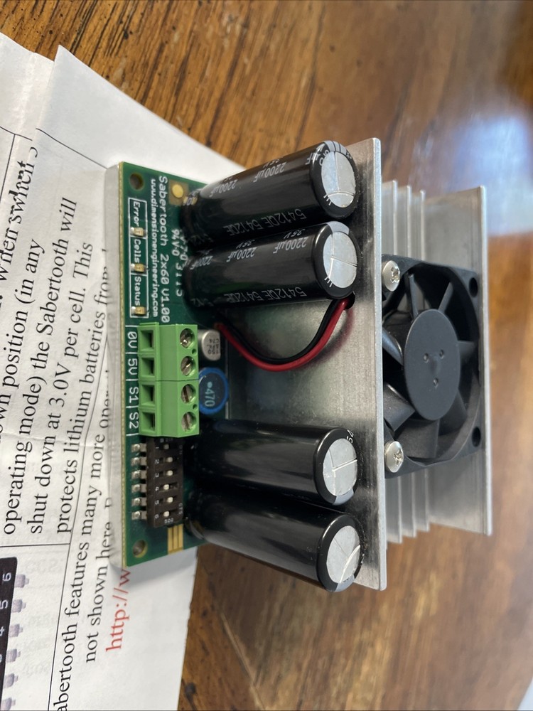 [New] Sabertooth dual 60 Amp motor driver 2x60 Dimension Engineering