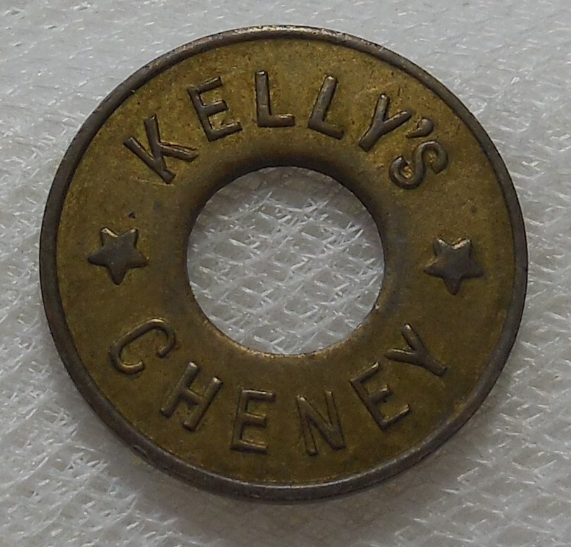 CHENEY WASHINGTON KELLY'S BRASS TOKEN