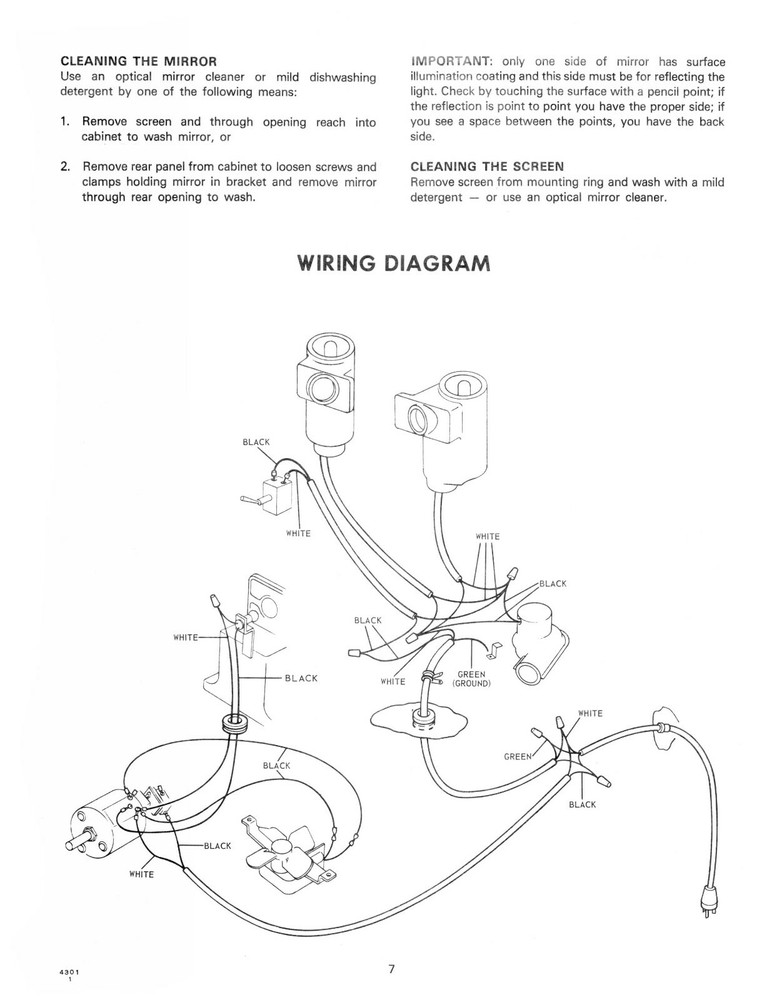 Clausing 14" Model 4301 Optical Comparator Instructions & Parts Manual #1848