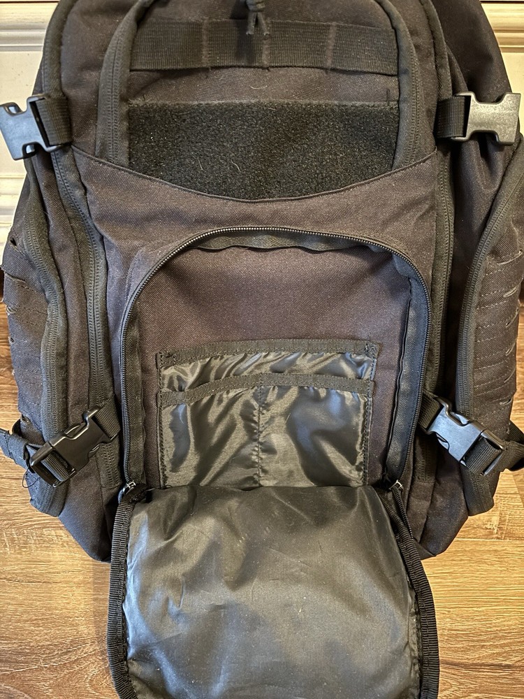 HIGHLAND TACTICAL Roger Ballistic Backpack, Molle Webbing, Black, EUC