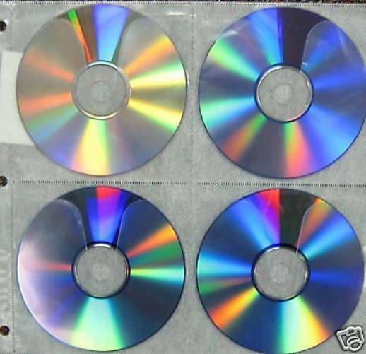 800  White 8 Disc CD DVD Binding  Sleeve  Holder SF005