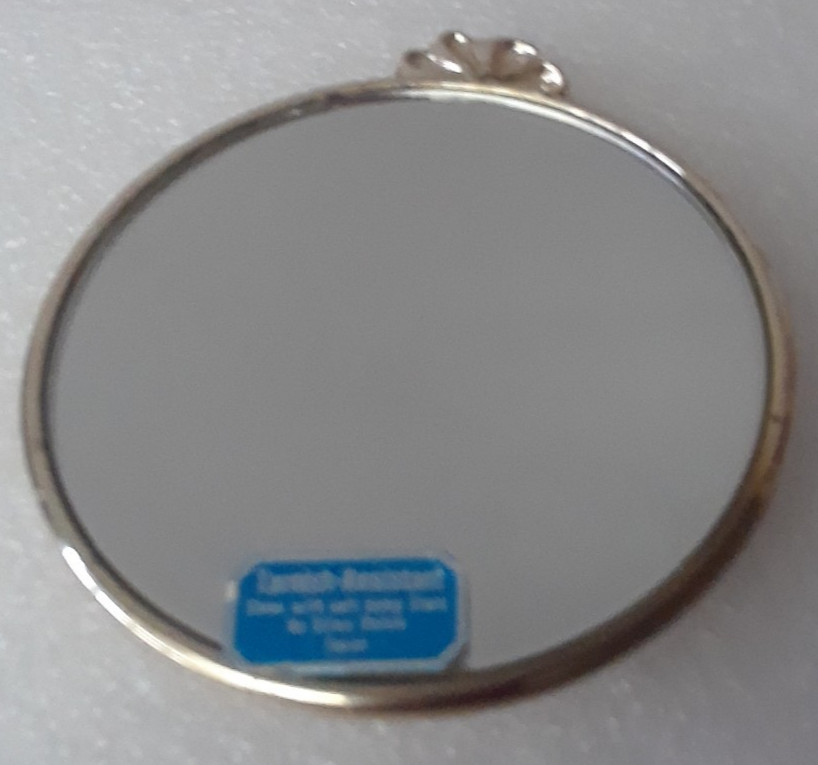 Oneida Ropes & Bows Silver Plate Pocket Purse Mirror