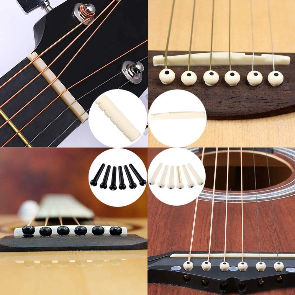 48PCS Acoustic Guitar Accessories Kit, Including Strings, Picks, Capo, String...