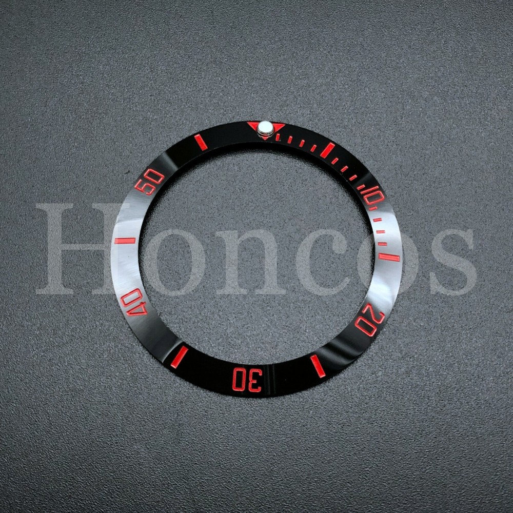 38 MM Watch Ceramic Bezel Insert Ring Loop For SUB 116610 16610 Custom Red