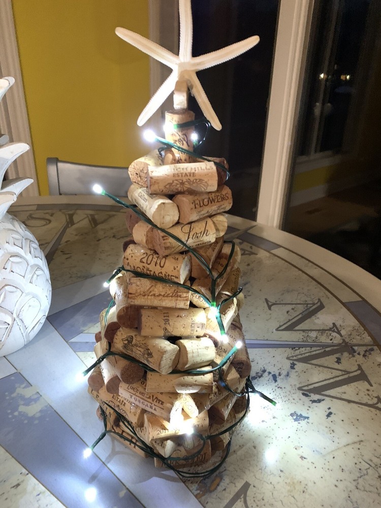 Wine Cork Tree With Lights 15”x6”
