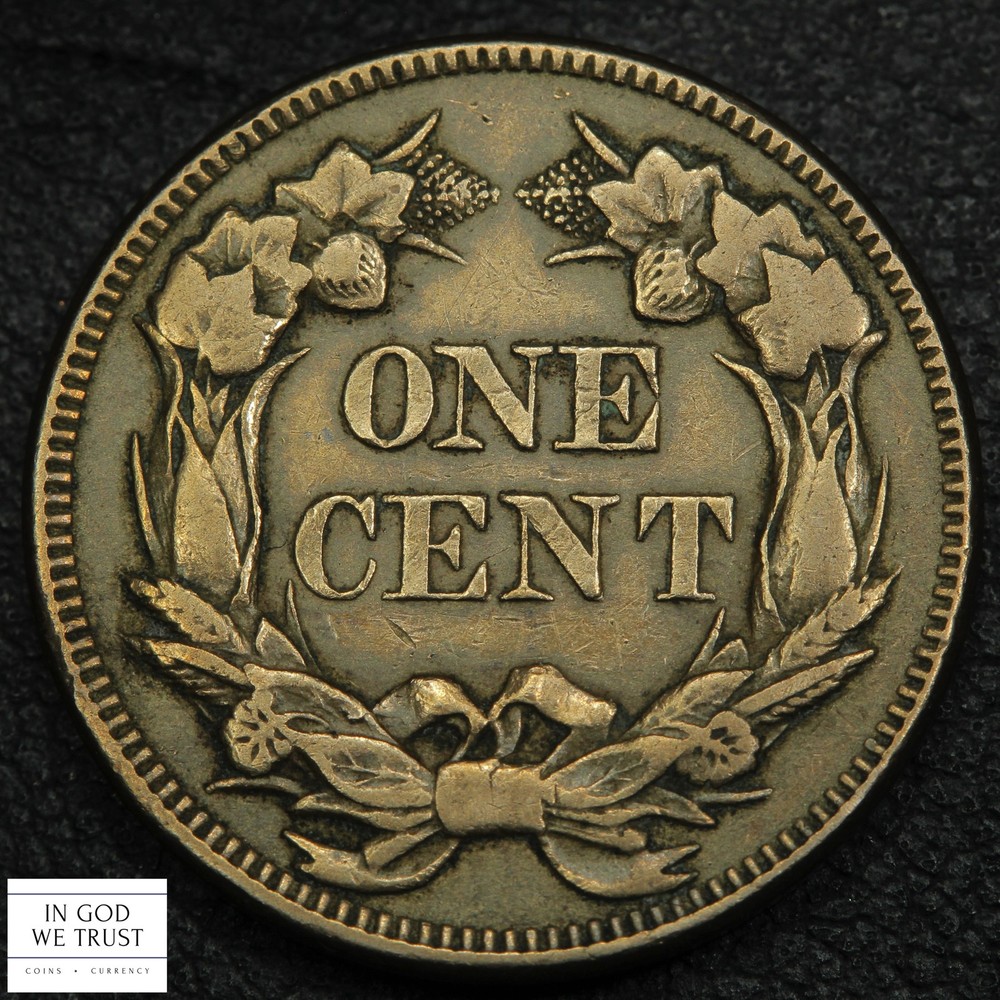 1857 Flying Eagle Cent 1C - Cleaned