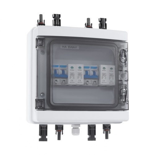 2 Strings Solar Disconnect Combiner Box For Solar Panel Switch Circuit Breaker