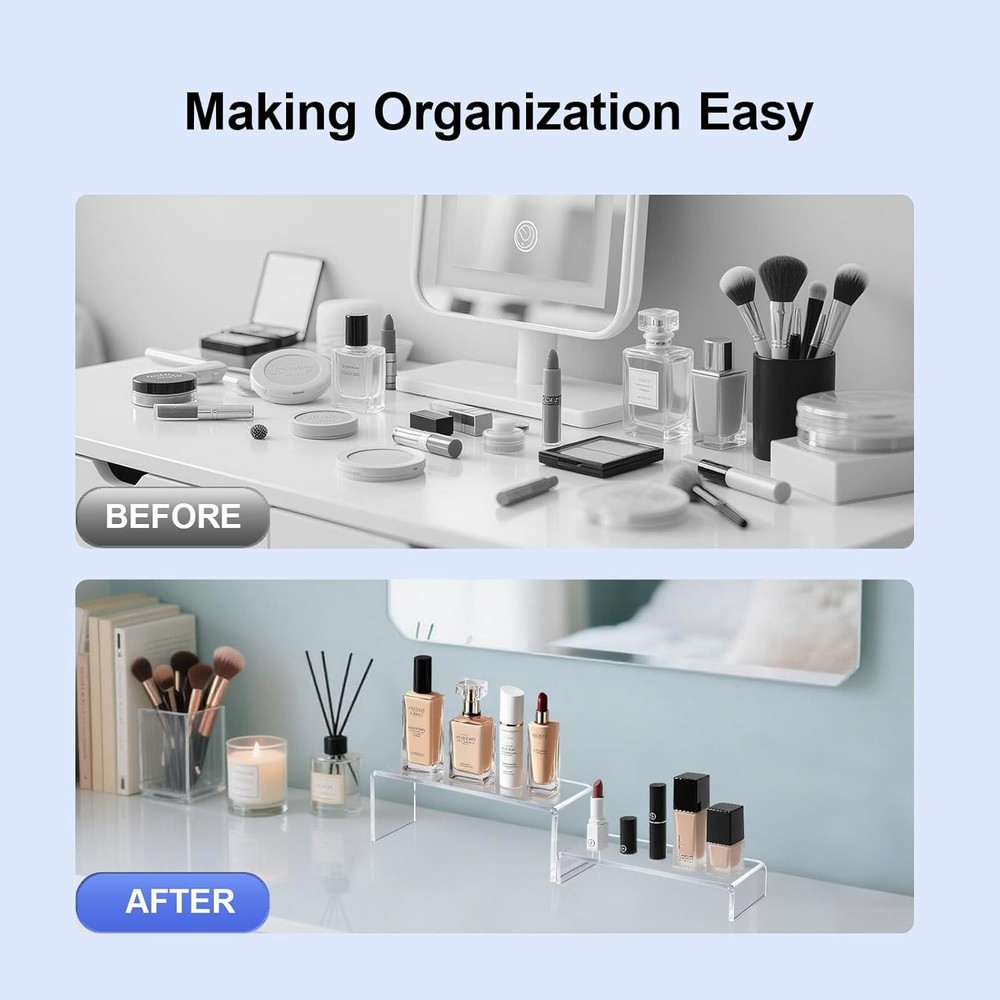 Acrylic Risers Clear 10 Pcs Display Stands