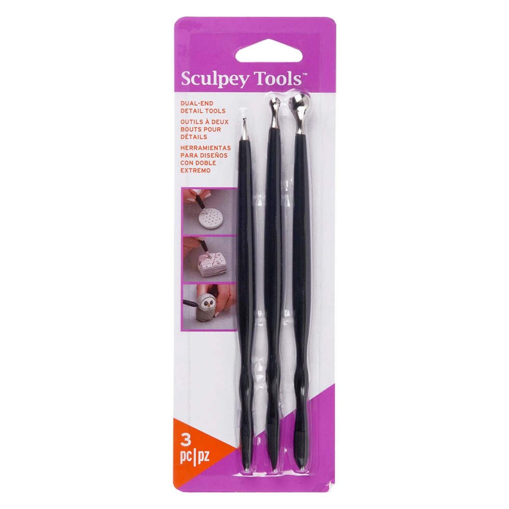 Tools: Dual End Detail Tools - 3pc Set - Sculpting Tools for Multiple Types o...