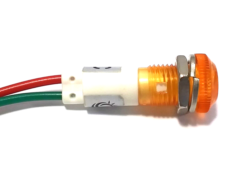 BBT 24 volt AC/DC Waterproof Amber LED Low-Profile Indicator Light