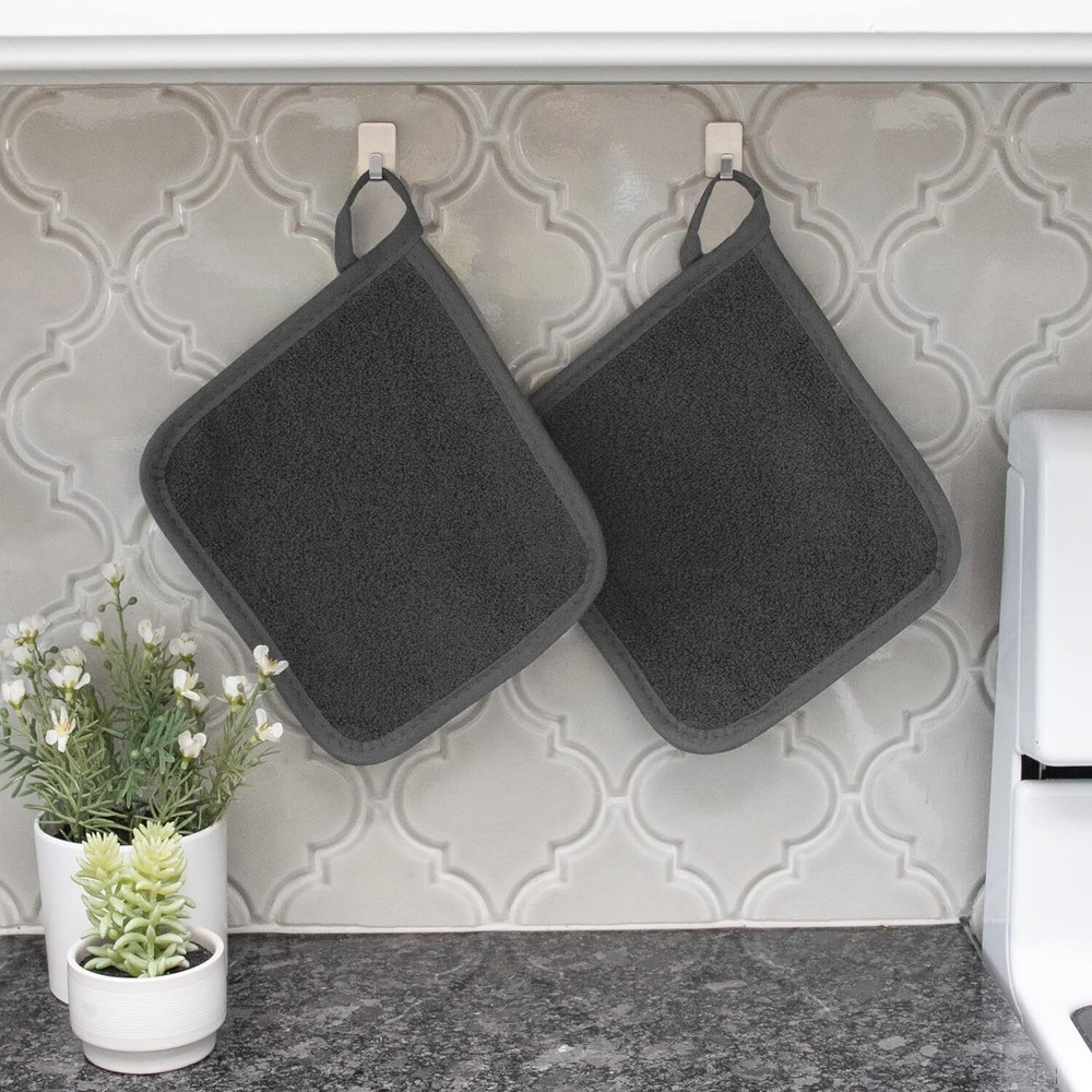 Ritz Royale Collection Pot Holder, Graphite, 2 Count