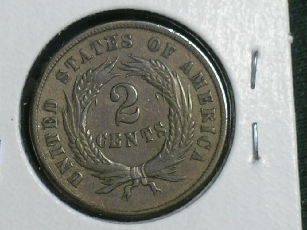 1865 Two Cent Piece - High Grade -- COMBINE SHIPPING AD9-14