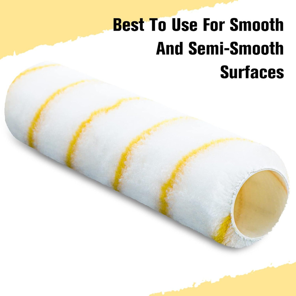 100 Pieces Paint Roller Covers 1/2 X 9 Inch Microfiber Paint Roller Covers Naps