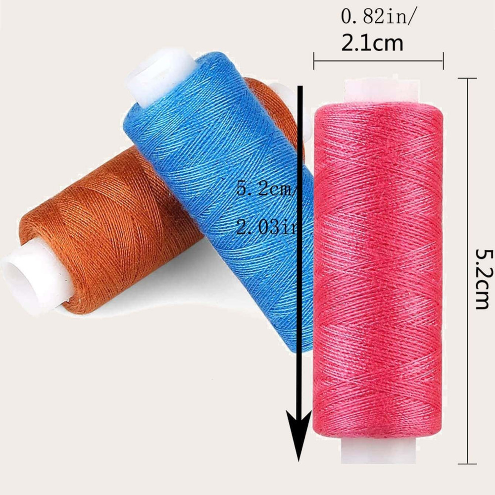 10X Assorted Colorful Polyester Sewing Thread Spools Multipurpose Sewing Thread