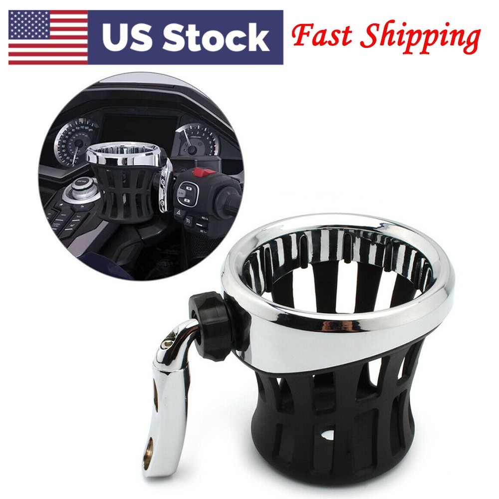 Motorcycle Handlebar Cup Holder Drink  Basket Mount For Harley Universal