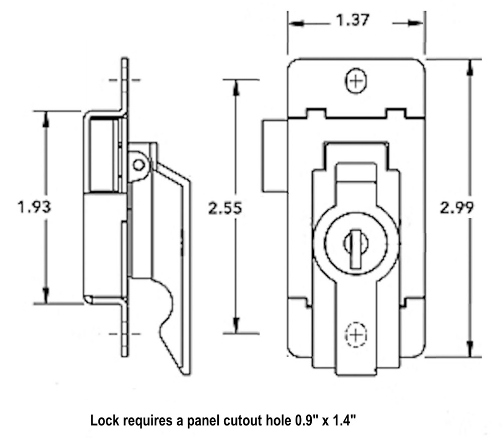 ASPCORBNTEU1 lock for General Electric and ABB panelboards