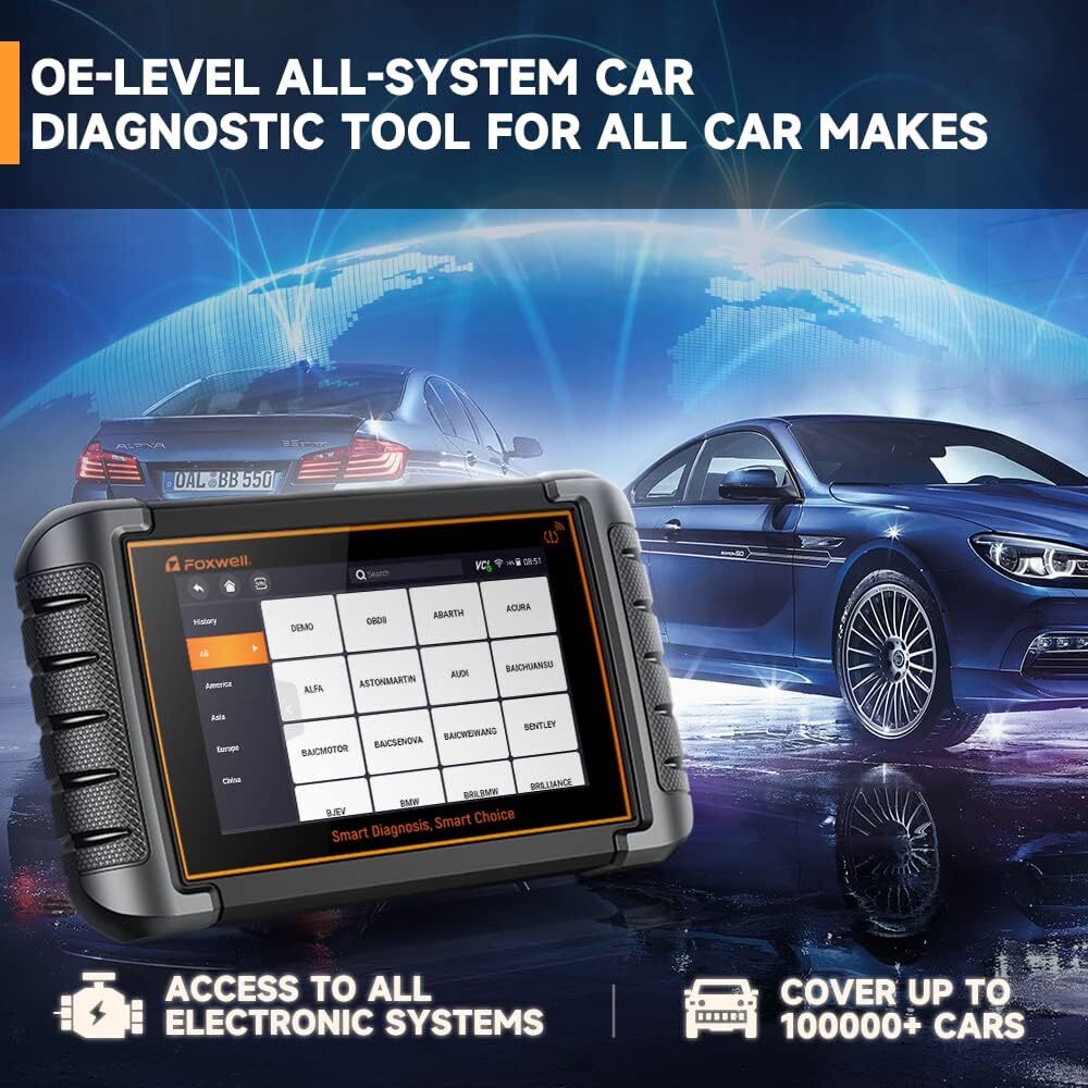 Foxwell NT809 TS Bidirectional Scanner OBD2 TPMS Programmer Tool Code Reader