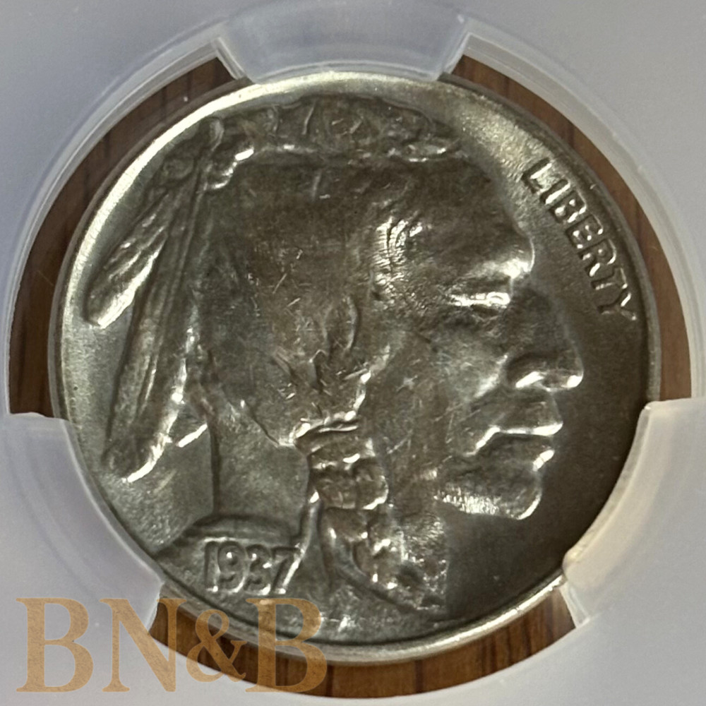 1937-S Buffalo Nickel CAC MS 64