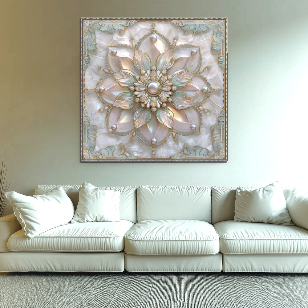 Pearl Look Tempered Glass Kitchen Wall Panel | Elegant Kitchen Decor