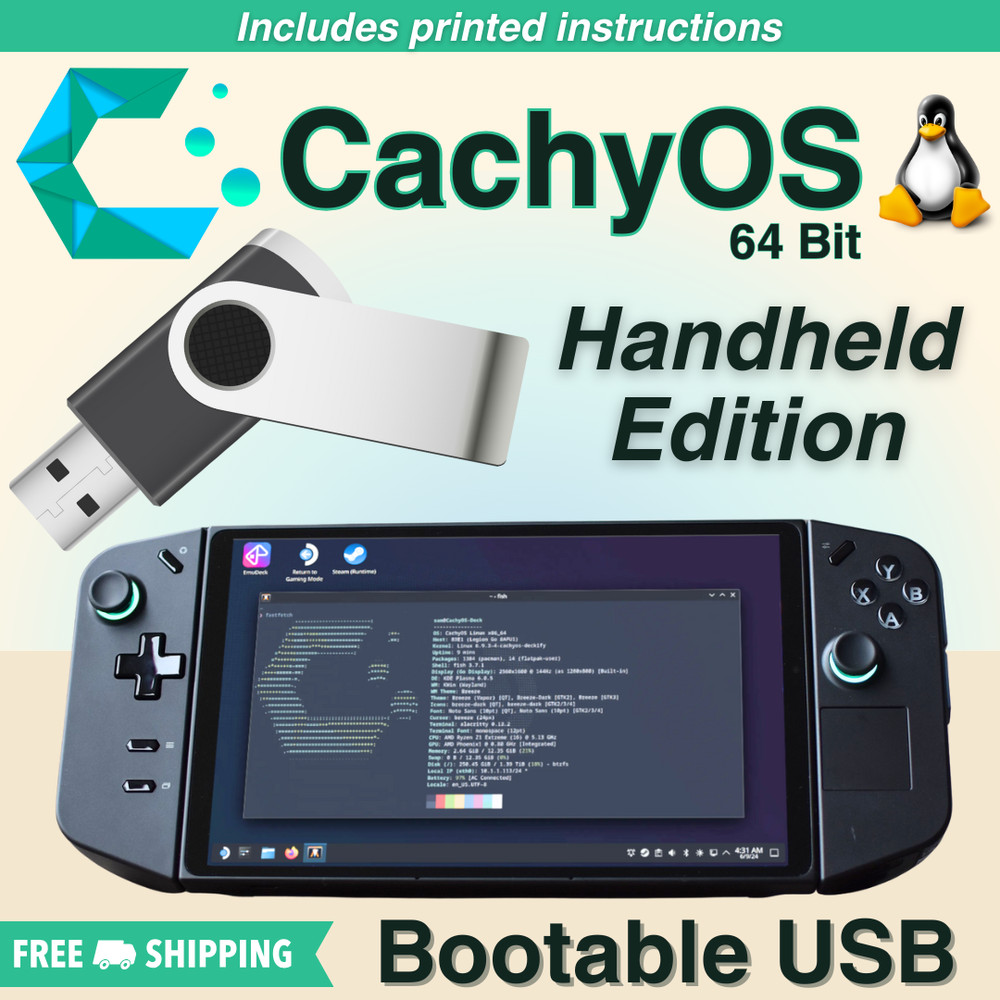 CachyOS Linux (Handheld Edition) Bootable USB  - Arch Linux Based Distribution